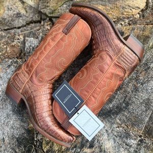 Lucchese Franklin Tan Crocodile style N1151
